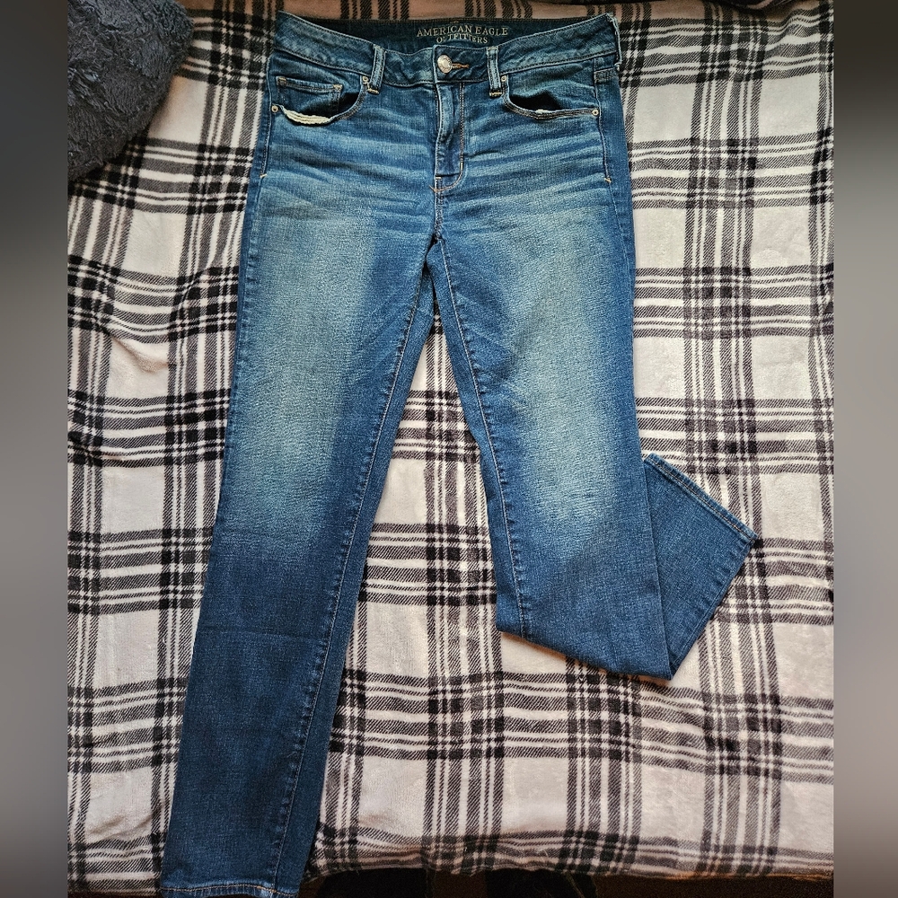 American Eagle Outfitters Blue Straight Leg Jeans